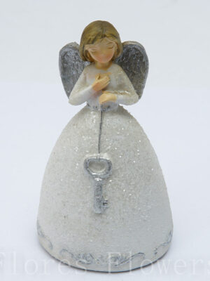 Anjel biely 11cm - kľúč